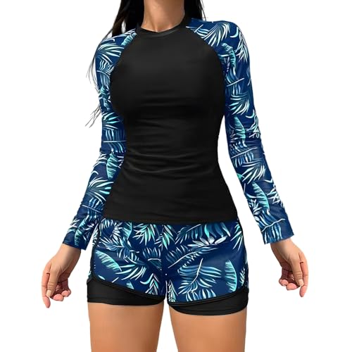 La Mejor Selección de Ropa de baño para Mujer Top 5. 45 QMCZLA Trajes de Baño Mujer (MX/US, Alfa, Mediano, Regular, Regular, Azul (con Soporte Interior))