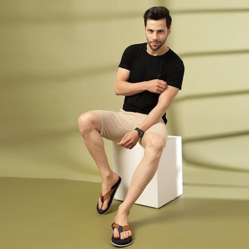 Image of Ortho + Rest Men's Orthopedic Dr. Slippers, Soft Cushioned Flip Flops | Arch Support | Lightweight Anti Skid Comfort Slippers for Men & Boys | Home, Bathroom, Indoor & Outdoor Daily Wear Footwear