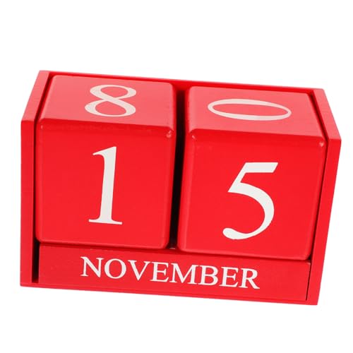 MOTHNUR 木製デスクカレンダー ブロック式万年カレンダー 欧州風デザイン 家 オフィス用卓上装飾 カフェ レストランにも 実用的で繰り返し