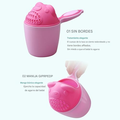 Miniatura 3 de 2 Vasos Para Lavar El Cabello Para Niños, Vasos De Enjuague Con Ú Para Niños Pequeños, Ducha Bebe,Regadera Baño Bebe, Jarra Baño Bebe, Vaso De Enjuague Para Bebé Con Enjuague En Cascada Creativo