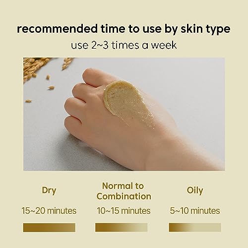 Image of THANKYOU FARMER Rice Pure The Real Scrub Pack 100ml | Korean Rice Face Scrub with Rice Bran, Rice Powder & Rice Extract | Gentle Exfoliation, Dead Skin Removal, Pore Cleansing, Brightening, Hydrating & Soft Glowing Skin
