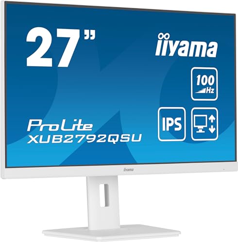 iiyama Prolite XUB2792QSU-W6 68,5cm 27\" IPS LED-Monitor WQHD 100Hz HDMI DP USB3.2 FreeSync Höhenverstellung Pivot weiß iiyama Prolite XUB2792QSU-W6 68,5cm 27\" IPS LED-Monitor WQHD 100Hz HDMI DP USB3.2 FreeSync Höhenverstellung Pivot weiß