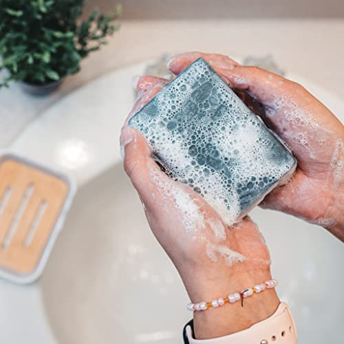 Image of Keika Charcoal Christmas Soap - Santa's Naughty Bar, Lump of Coal Holiday Gift Idea Stocking Stuffer for Men Women Teens, Natural Black Soap for Eczema, Psoriasis, Oily Skin, 5 oz.