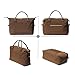 ESVAN Travel Tote Duffel Gym Bag,Weekender Overnight Carry-on Tote Crossbody Bag with Wet Pocket and Trolley Sleeve Upgraded (A Brown)