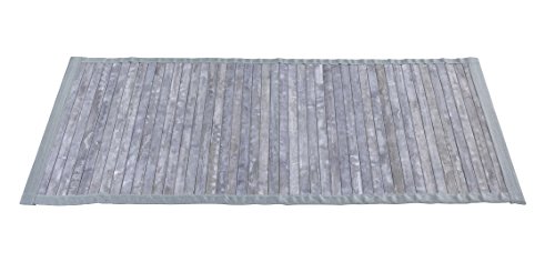 Wenko Bathmat Bamboo in grey, 50 x 80 x 1 cm