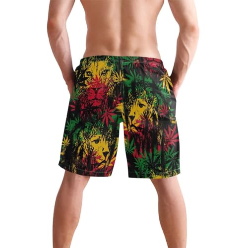 Men's Swim Trunk,Fashion Quick-Dry Beach Board Shorts with Mesh Lining Pockets4