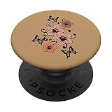 Camel Tan – Butterfly Insect Floral Nature Lover PopSockets PopGrip Interchangeable