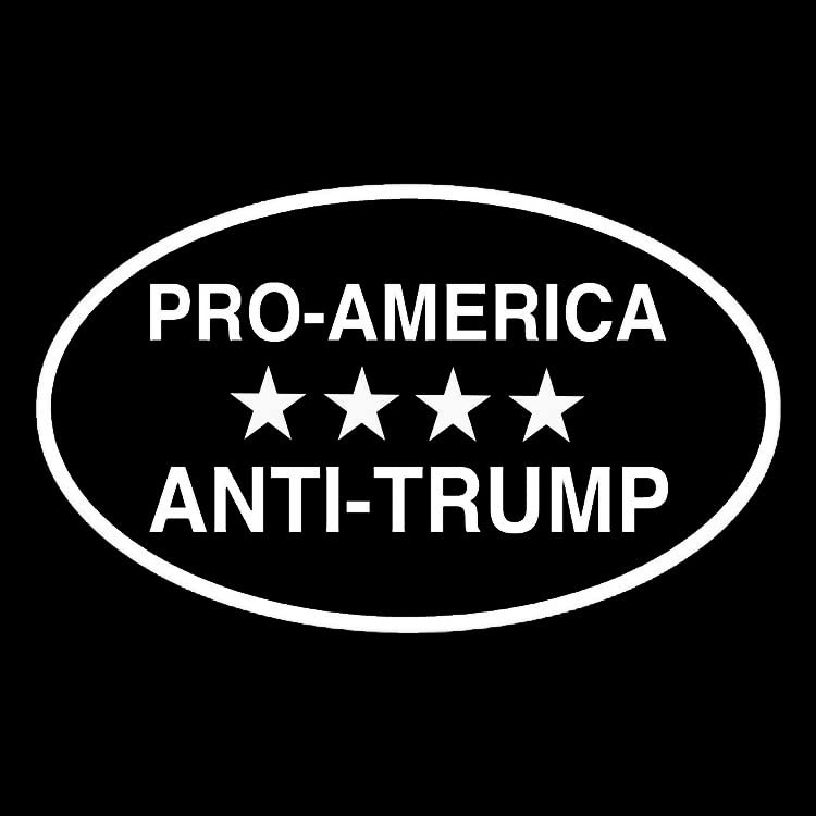 Pro America Anti-Trump LLI | Decal Vinyl Sticker | Cars Trucks Vans Walls Laptop | White | 7.2 x 4.4 in | LLI2291