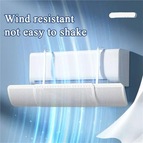 Déflecteur de vent pour climatiseur universel et réglable blanc