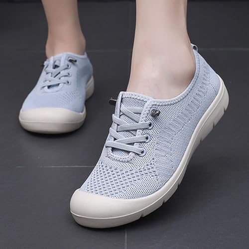 Women's Mesh Comfortable Walking Shoes,Round Toe Lightweight Breathable Non-Slip Soft Sole Slip On Casual Shoes4