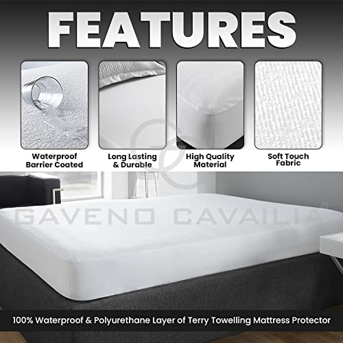 Terry Towelling Mattress Protector 4ft 25cm Deep, Ultra Soft, Breathable, Waterproof Mattress Prorector Single - Image 4