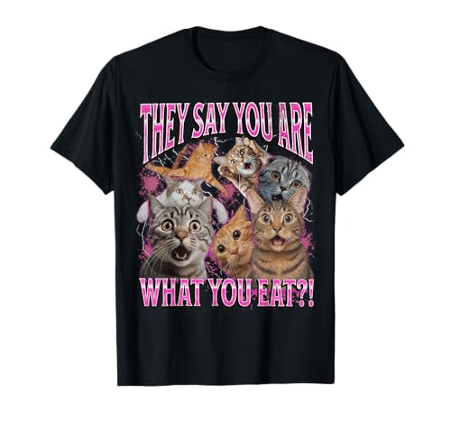 You Are What You Eat Funny Lesbian Cat Meme Bootleg Graphic T-Shirt
