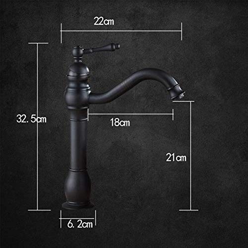 Robinet de lavabo finition bronze en laiton durable et mitigeur haut de gamme