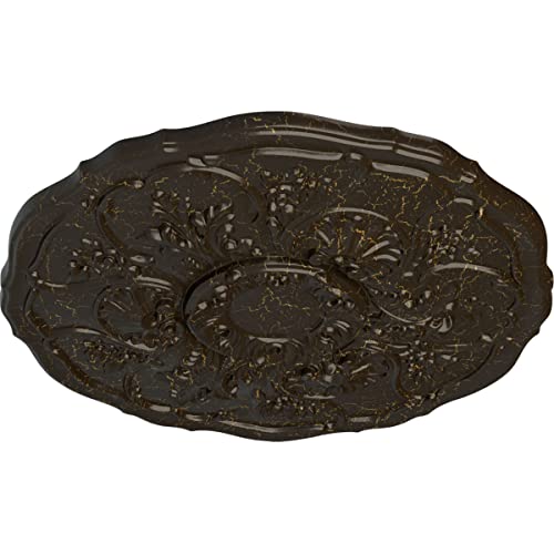 Image of Ekena Millwork CM22CNSHC Cornelia Ceiling Medallion, Stone Hearth Crackle
