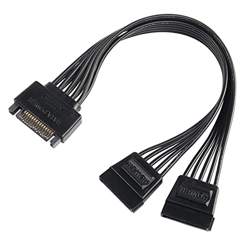 Cavo SATA a 15 pin, maschio SATA a 15 pin da SATA a femmina 5 SATA Cavo Splitter per cavo seriale Applicare per HDD, SSD, unità ottiche Cavo SATA - 24 pollici