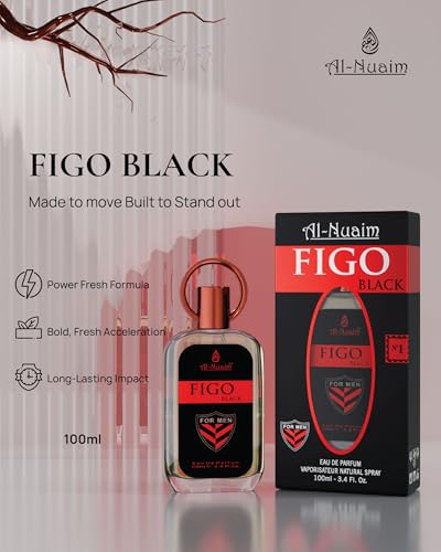 Image of Al-Nuaim Figo Black Eau De Parfum For Men & Women - 100ml | Long Lasting Perfume