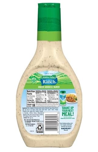Hidden Valley Green Goddess Dressing, 16 fl oz, Ranch Flavor, Pack of 2, Bundled With V2U Utensil Set