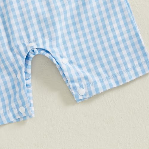 Baby Boy Birthday Outfit One Embroidery 1st Birthday Romper Sleeveless Jumpsuit Infant Overalls Cake Smash Outfits4