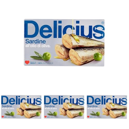 Delicius Sardine In Olio Di Oliva 120g (Confezione da 4)