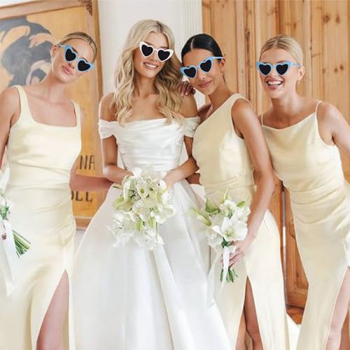 LotsBuyLots 10 Pairs Bachelorette Sunglasses Vintage Heart Bridesmaid Sunglasses for Wedding Favors Bridal Shower Supplies4