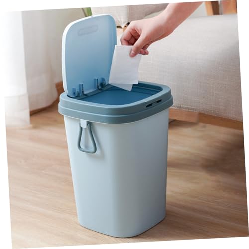 Poubelle de bureau avec couvercle anti odeur 8l compacte à pression - 3