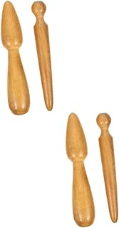 Beavorty 4 Pcs Acupressure Stick Back Stick Point Tool Trigger Stick Muscle Massager Massage Roller Stick Massage Stick Foot Massager for Feet Neck Stick Small Rosewood Wooden