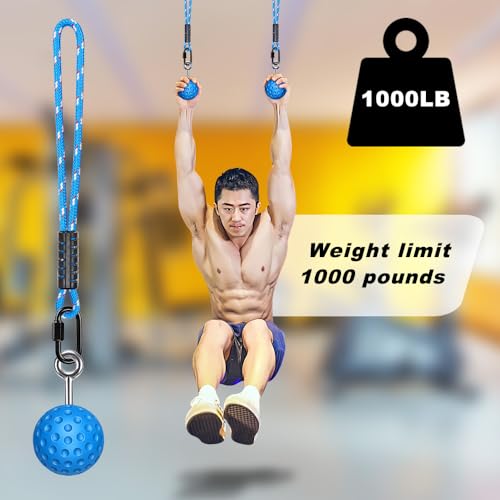 SELEWARE Pull Up Power Ball Hold Grips Durable Blue rutschfeste Handgriffe Krafttrainer Trainingsgerät für Klimmzüge, Kugelhanteln, Fitness, Workout