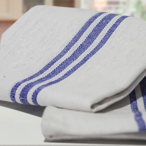 Casabella Glass Towels - 100% Cotton, 50x70cm, Pack of 10 Blue Stripe Dish Cloths - Highly Dense Weave, Absorbent Kitchen Tea Towels for Catering, Bar & Restaurant Use - Cosy Home Interiors Casabella Glass Towels - 100% Cotton, 50x70cm, Pack of 10 Blue Stripe Dish Cloths - Highly Dense Weave, Absorbent Kitchen Tea Towels for Catering, Bar & Restaurant Use - Image 8