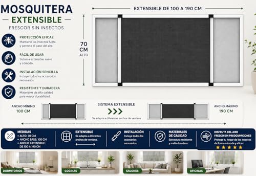 Mosquitera extensible de aluminio, la solución ideal para ventilar sin insectos 4