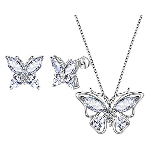 Aurora Tears Butterfly Necklace and Earrings Set Cover
