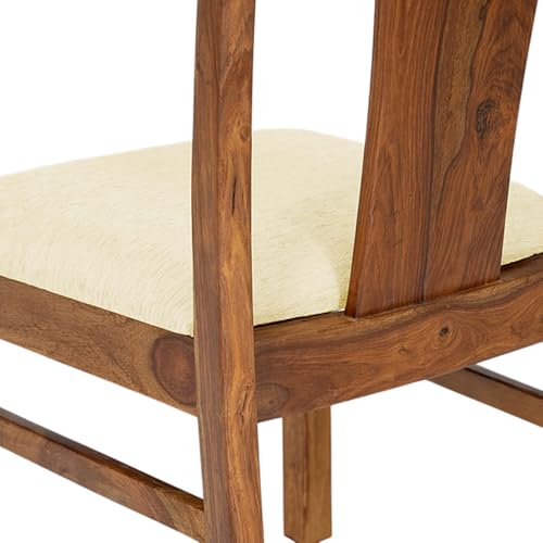 Image of Royaloak Terence Wooden Dining Chair | Sheesham Wood | Cushioned Seating| Solid Wooden Legs | Modern Design |Comfortable Backrest| Compact Size