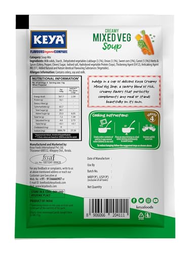 Image of Keya Creamy Mixed Veg Four Serve Soup 52g