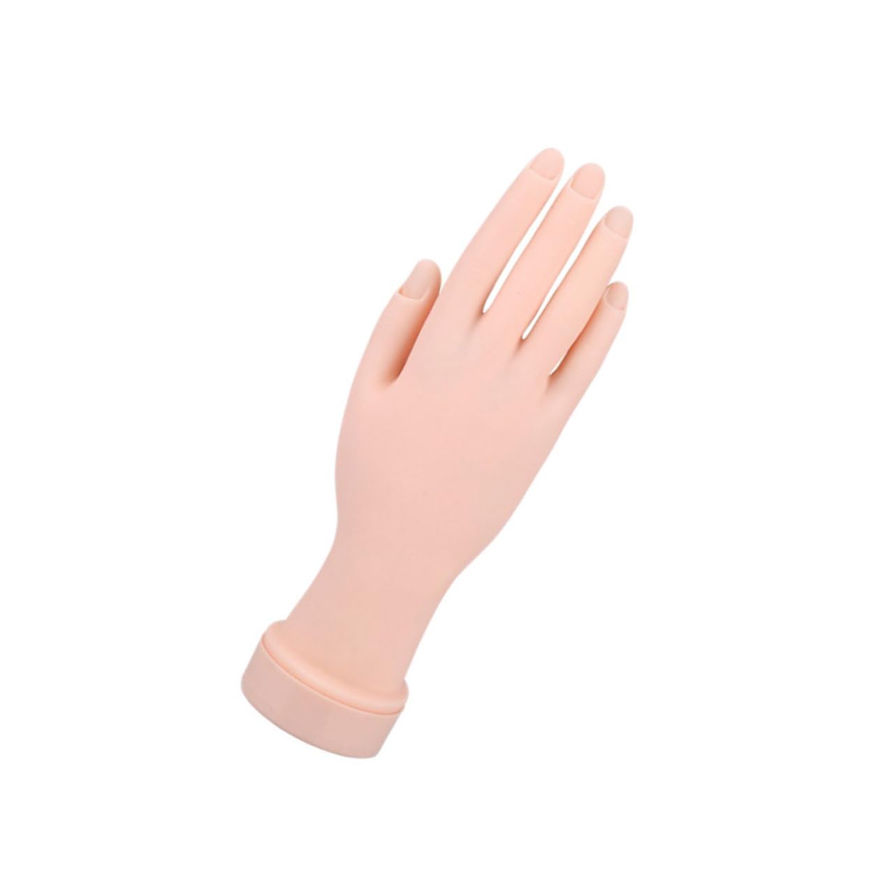 SAFIGLE Bendable Nail Art Practice Fake Hand Model Right Hand Training Tool for Manicure Realistic 10-Finger Design for Beginners and Professionals