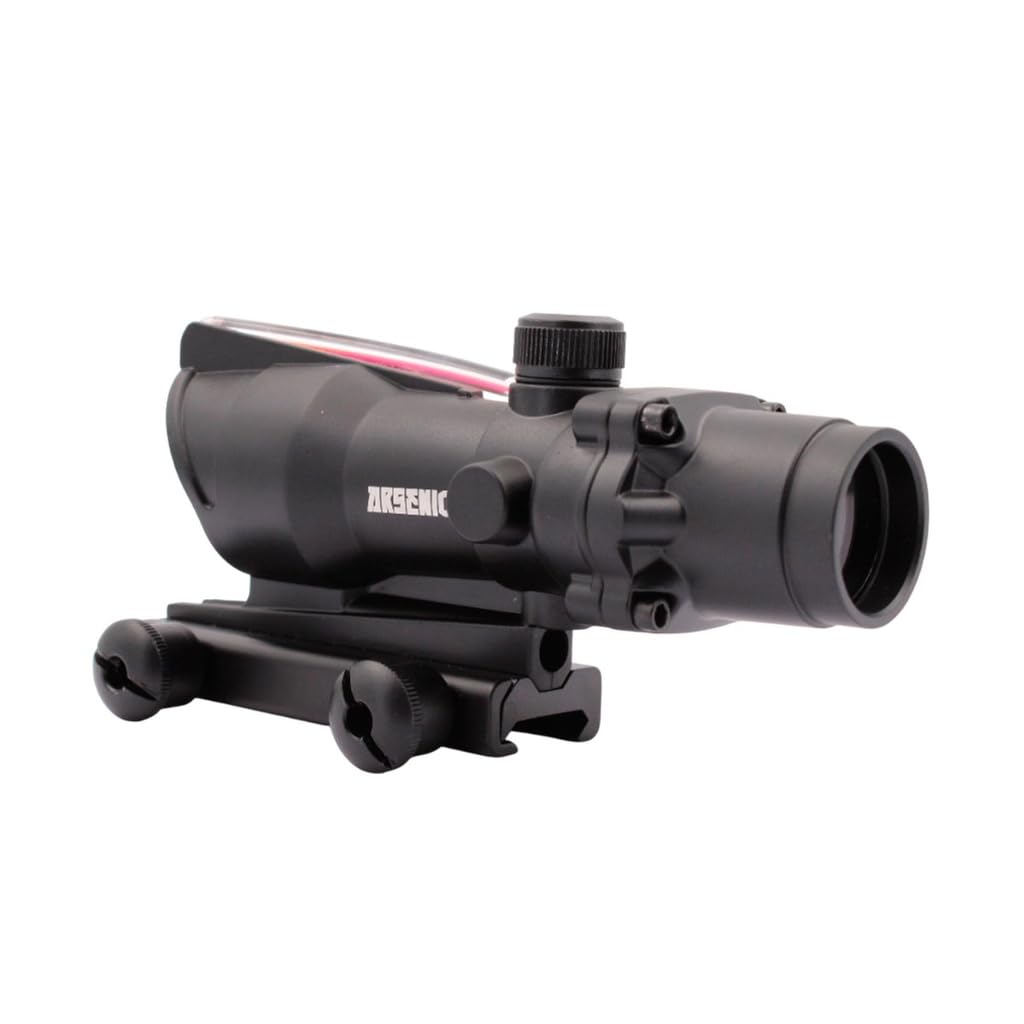 Arsenic Argon AS30GX Visor Red Dot 1x30, Fibra Óptica, Negro, Aluminio, Estilo ACOG, Montaje Picatinny, 30mm, para Airsoft