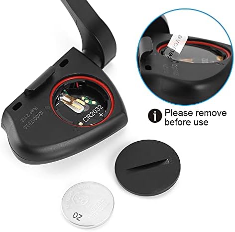 CooSpo Cycling Sensor paired with a smartphone application, displaying real-time speed and heart rate data.