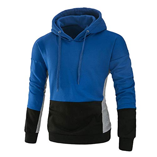 Sudadera con capucha para hombre de primavera, otoño e invierno Azul azul M