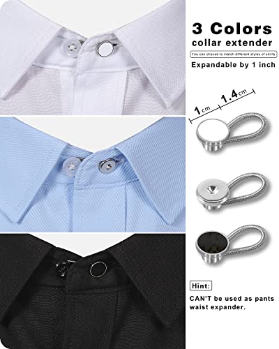 Pants Button Extender Shirt Collar Extenders: 8 Pcs Jeans Waist Silicone Extender Button For Mens And Women - 6 Pcs Neck Button Extender Collar Extenders For Mens Dress Shirts #TOP5