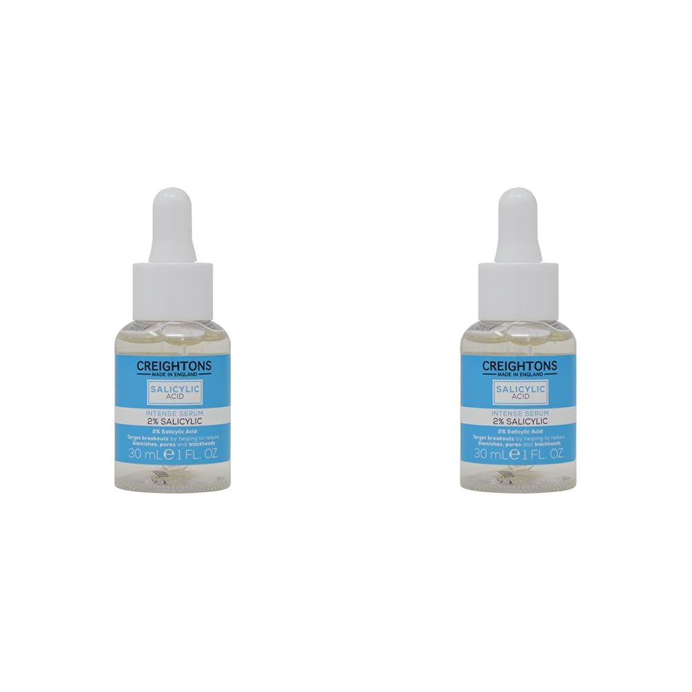 CreightonsSalicylic Acid Intense Serum 2% (30ml) – Reduces Blemishes, Pores & Blackheads | Dermatologically Tested, Vegan & Cruelty-Free | For Oily/Blemish-Prone Skin (Pack of 2)