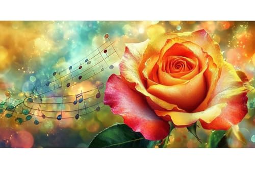Diamond Painting Rose Grand Format 70x210cm Abstrait 5D O-497G