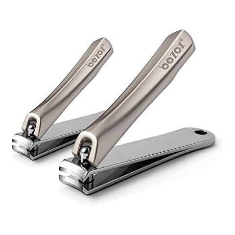 BEZOX Nail Clipper Set - Stainless Steel Ultra Sharp Sturdy Fingernail and Toenail Clipper & Comfortable Ergonomic Nail File - Sharp Nail Cutter Nail Clippers Fit for Seniors, Adult and Kids Cover