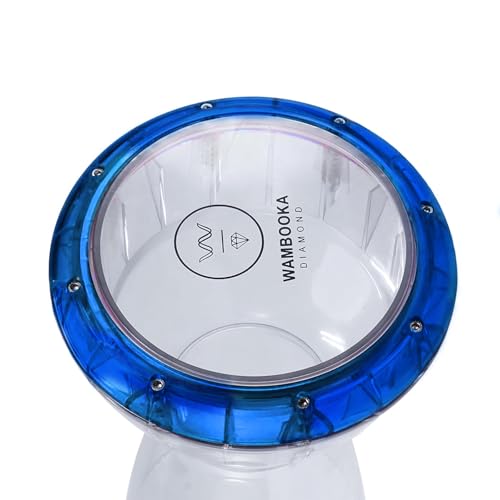Image of DAR-BL Wambooka Touring Series Diamond Wet & Dry Darbuka | 8.75 inch Head & Unbreakable PC Body | Lightweight Drum for Deep Bass & Crisp Highs | Includes Padded Bag, Allen Key & Learning Course | Blue