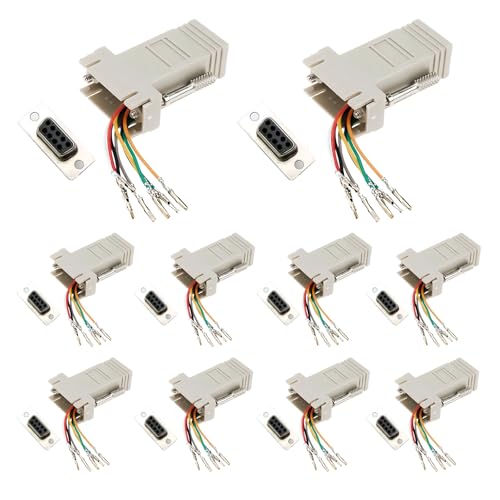 Adaptateur DB9 femelle vers RJ45 femelle convertisseur Ethernet LAN extend
