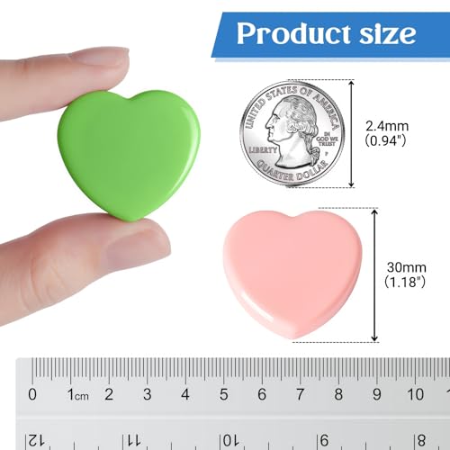 Imanes decorativos en forma de corazón 30 piezas miniatura 4