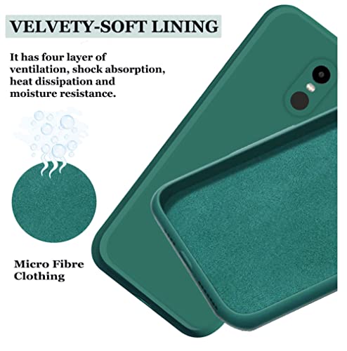 Image of A rtistque Liquid Silicone Back Cover Case for Redmi Note 4X Matte Shockproof TPU Soft Flexible with Camera Protection - Green