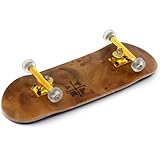 Teak Tuning Prolific Complete Fingerboard with Upgraded Components - Pro Board Shape and Size, Bearing Wheels, Trucks, and Locknuts - 32mm x 97mm Handmade Wooden Board - Cloud Nine Engraved Edition