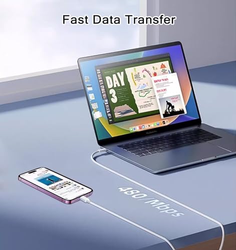 2 Pack Car Carplay Cable Adapter for iPhone 15/16 Car Charger Cord, 3.3FT USB A to USB C Cable Compatible for iPhone 15/16 Pro Max Plus, iPad Pro Air Mini