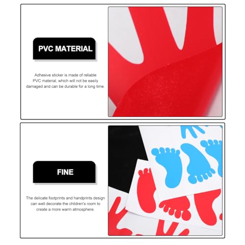 Stickers Adhesivos Huellas de Mano 40Pcs 60x36.5 cm miniatura 5