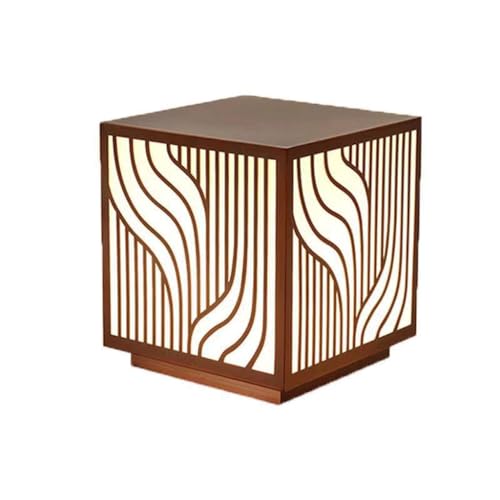 Pilier lumineux LED vertical ondulé extérieur pour borne de jardin et clôture