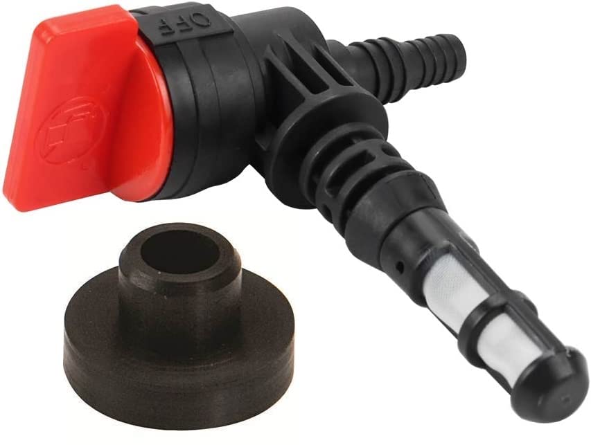 cyclingcolors Fuel tap Compatible with Briggs and Stratton 192980GS, 208961 with Rubber petcock on Off 90° Lawn Mower Tank Valve