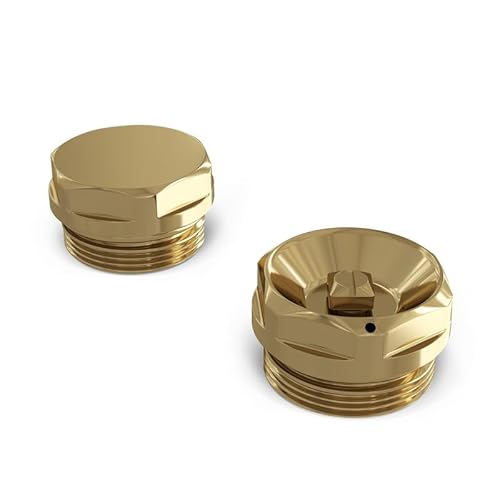 UK RADIATORS - Talus Radiator Bleed Valve Blanking Plug - Efficient Heating Solution - Easy Installation - (Polished Brass)